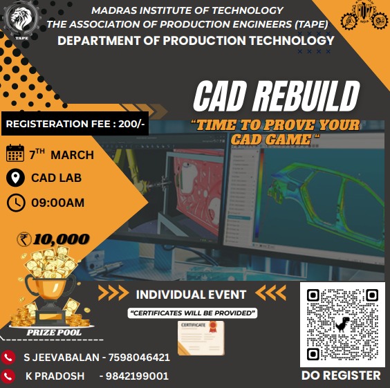 EXPRO ’26 - CAD REBUILD Technical Event Poster 